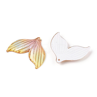 Printed Gradient Color Translucent Acrylic Pendants OACR-T028-28B-1