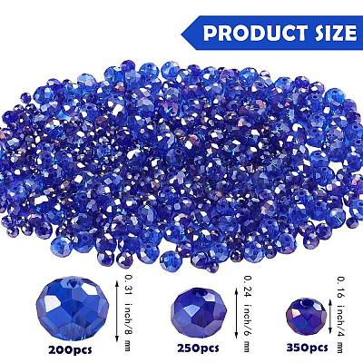 800Pcs 3 Style Electroplate Glass Beads EGLA-SZ0001-26B-1