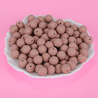 Round Silicone Focal Beads SI-JX0046A-111-1