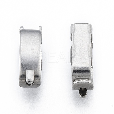 Non-Tarnish 304 Stainless Steel Fold Over Clasps STAS-N092-169-1
