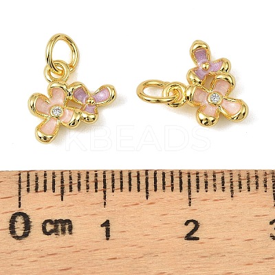 Brass Enamel Charms KK-C107-19G-1