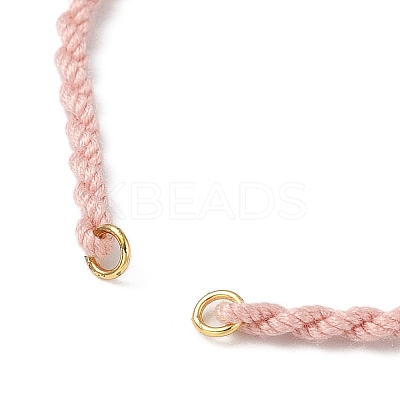 Braided Cotton Cord Bracelet Making MAK-L043-02G-08-1