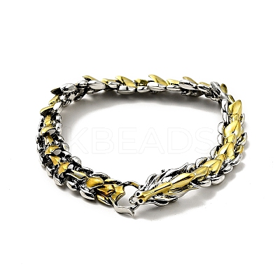 Men's Alloy Dragon Wrap Chain Bracelet BJEW-A129-01-1