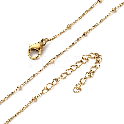 2MM 304 Stainless Steel Satellite Chain Necklaces NJEW-T016-24G-1