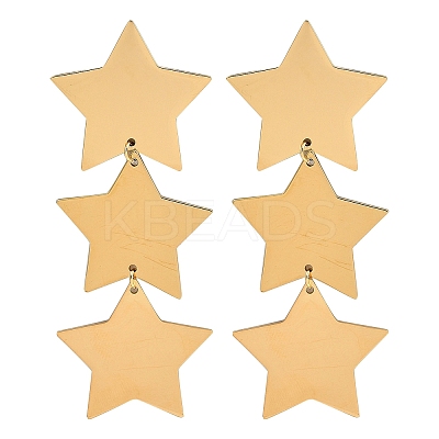 304 Stainless Steel Stud Earrings for Women EJEW-A116-01B-G-1