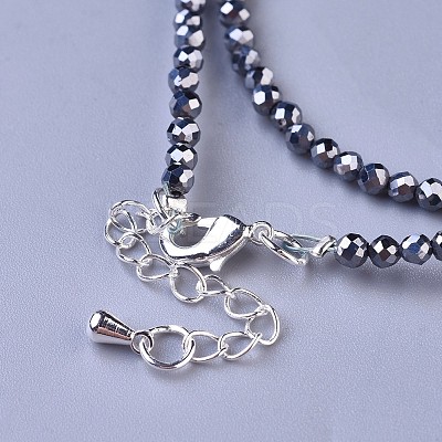 Terahertz Stone Beaded Necklaces NJEW-K114-B-A22-1
