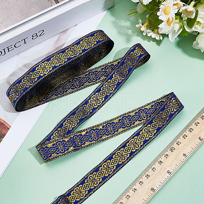 Ethnic Style Embroidery Polyester Ribbons OCOR-WH0109-042A-02-1