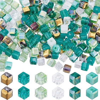 300Pcs 6 Colors Electroplate Glass Beads EGLA-SC0001-36A-1