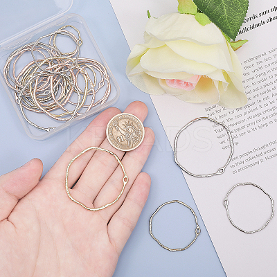 36Pcs 9 Styles Alloy Open Back Bezel Pendants FIND-CA0008-45-1