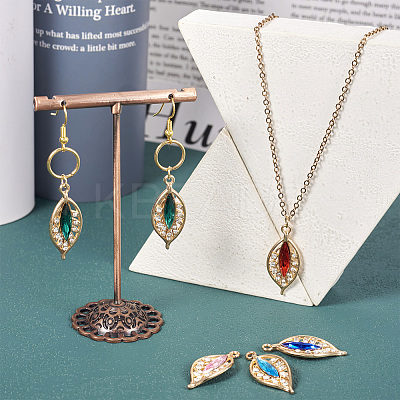24Pcs 12 Colors KC Gold Plated Alloy Pendants FIND-TA0003-71-1