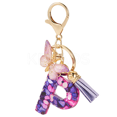 Resin Butterfly Pendant Keychains KEYC-TAC0034-03P-1