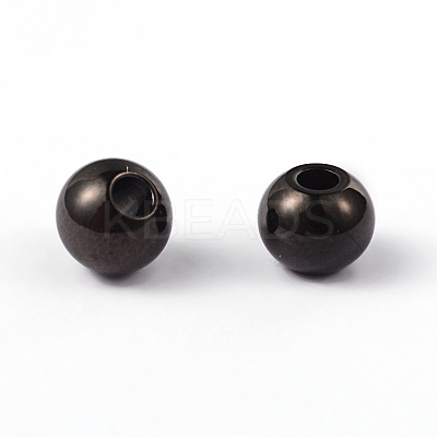 Round 304 Stainless Steel Spacer Beads X-STAS-L176-09-1