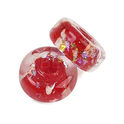 Luminous Handmade Foil Glass Beads LAMP-P020-01A-05-1