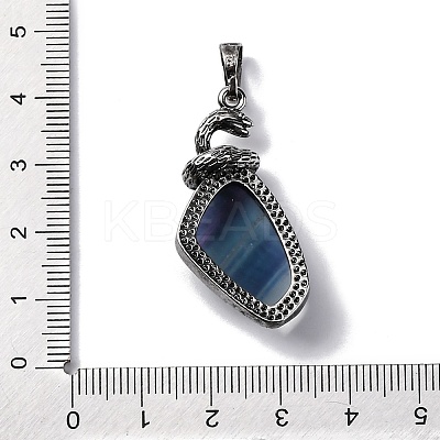 Natural Fluorite Pendants G-K338-42AS-02-1