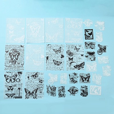 30Pcs 15 Styles Butterfly Theme Scrapbook Paper Kits DIY-D075-09-1