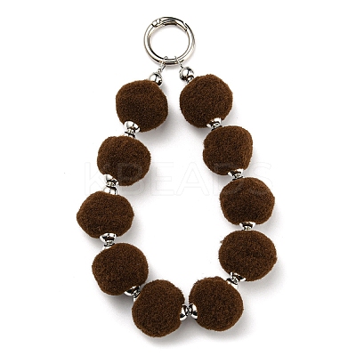 Phone Lanyard Universal Plush Ball Wrist Lanyard LS-HJEW-Q011-01B-P-1