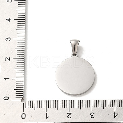304 Stainless Steel Pendants STAS-I204-W-P-1