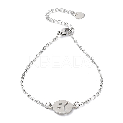 Tarnish Resistant 201 Stainless Steel Link Bracelets with Cable Chains BJEW-P297-01P-D-1