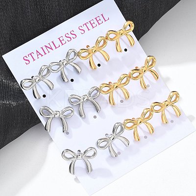 PVD Vacuum Plating 304 Stainless Steel Stud Earrings EJEW-C099-18GP-1