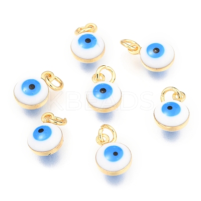 Brass Enamel Beads X-KK-B024-02G-I-1