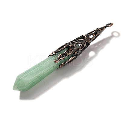 Natural Green Aventurine Pointed Big Pendants G-P560-02R-10-1