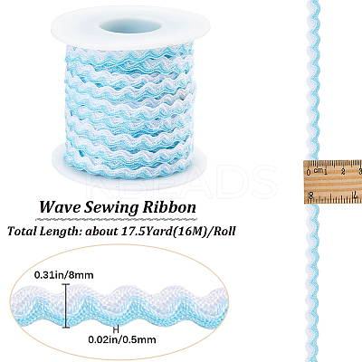 Two Tone Polyester Wavy Fringe Trim Ribbon OCOR-GF0003-97D-1