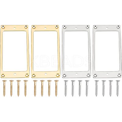 2Sets 2 Colors Alloy Humbucker Cover Guitar Pickup Frame Mounting Ring AJEW-FG0001-81-1