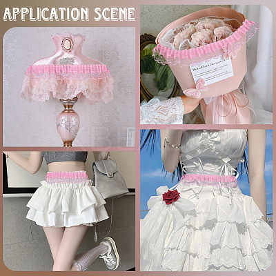 10M Polyester Pleated Lace Trim OCOR-CY0002-17A-1