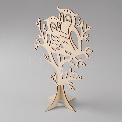 Wood Earring Display Tree Stands EDIS-WH0031-22B-1