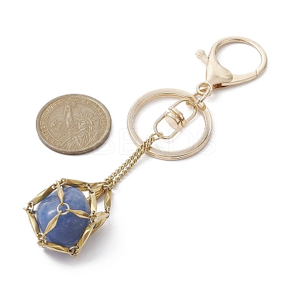 04 Stainless Steel Braided Macrame Pouch Empty Stone Holder for Keychain KEYC-JKC00530-01-1