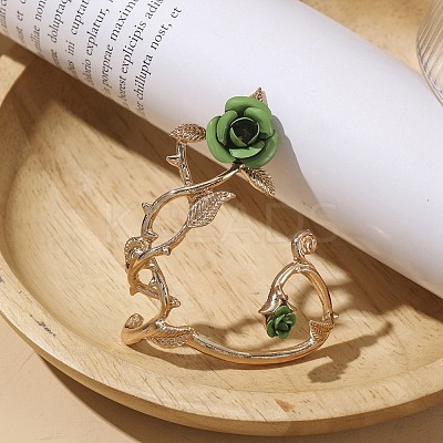 Alloy Rose Climber Wrap Around Stud Earrings for Women LS-EJEW-A096-01D-1