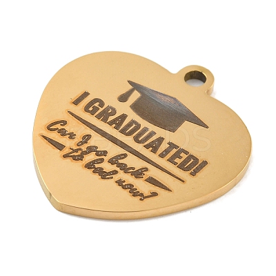 PVD Vacuum Plating 201 Stainless Steel Pendants STAS-L079-22G-1