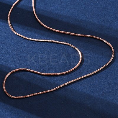 Brass Snake Chains Necklaces for Women NJEW-D302-14RG-1