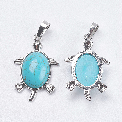 Synthetic Turquoise Pendants G-F265-01L-1