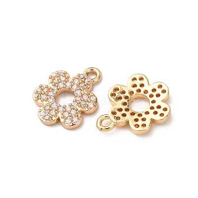Brass Micro Pave Cubic Zirconia Pendants ZIRC-L105-04B-G-1