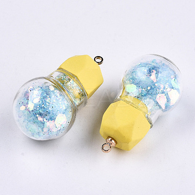 Opaque Resin Pendants RESI-T051-06B-1