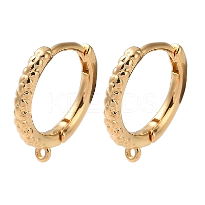 Brass Hoop Earrings Findings KK-B105-02G-1