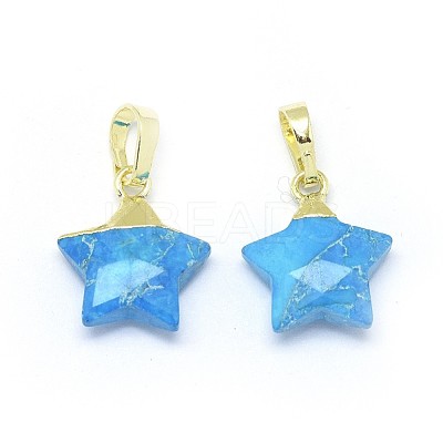 Synthetic Turquoise Charms G-F584-A09-G-1