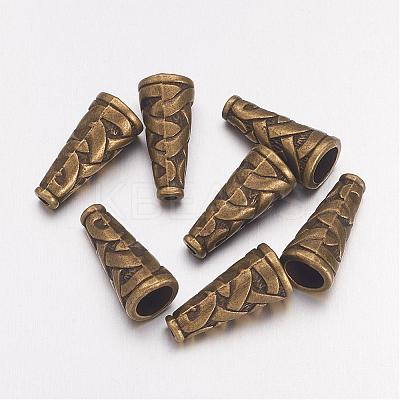 Tibetan Style Alloy Bead Cone TIBEB-00821-AB-NR-1