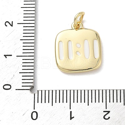 Brass Enamel 11:11 Pendants KK-B155-11G-02-1