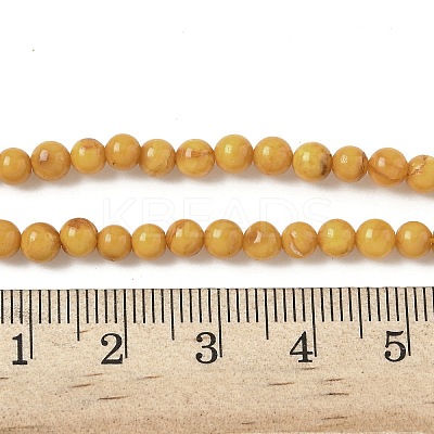 Natural Beeswax Beads Strands G-L095-B02-4mm-01-1