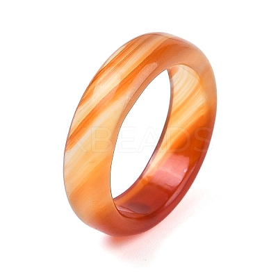 Dyed & Heated Natural Agate Finger Rings for Women RJEW-Z075-02G-1