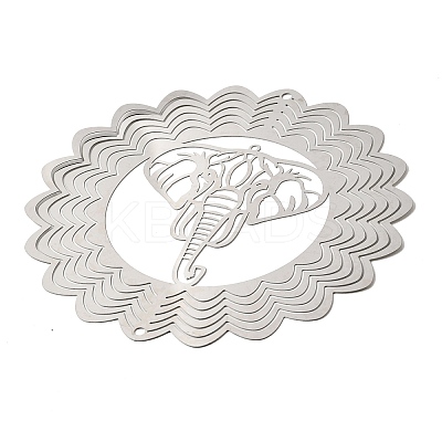 201 Stainless Steel 3D Rotating Hanging Wind Spinner STAS-C166-01D-P-1