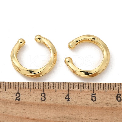 Rack Plating Brass Chunky Cuff Earrings for Women EJEW-G288-14G-1