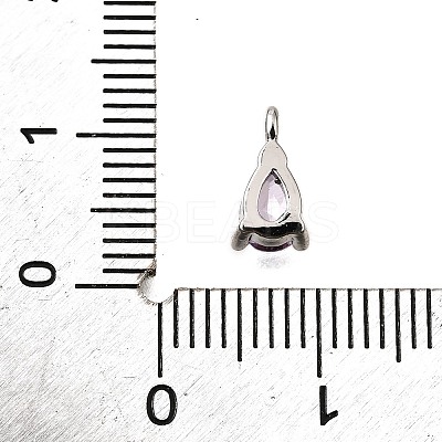 Brass Micro Pave Cubic Zirconia Pendants KK-D356-08A-P-1
