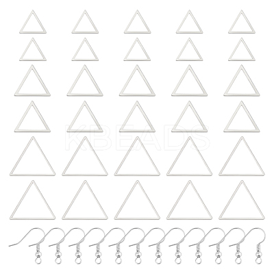 DIY 304 Stainless Steel Triangle Dangle Earrings Making Kit DIY-DR0001-40-1