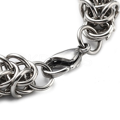 Non-Tarnish 201 Stainless Steel Rope Chain Bracelet BJEW-Z023-17P-1