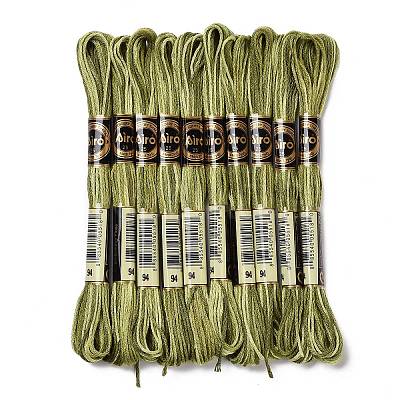 10 Skeins 6-Ply Polyester Embroidery Floss OCOR-K006-A33-1