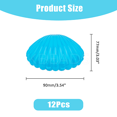 Shell Shape Plastic Candy Storage Box AJEW-WH0472-90A-1