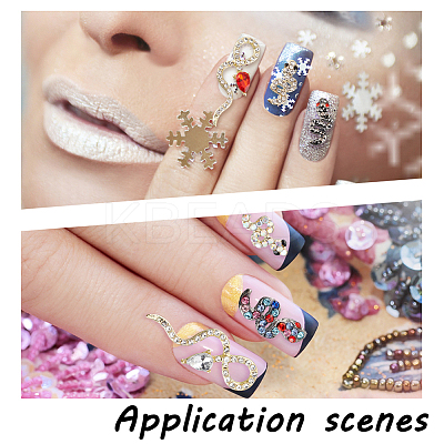 20Pcs 10 Style Alloy Rhinestone Cabochons MRMJ-OC0003-56-1